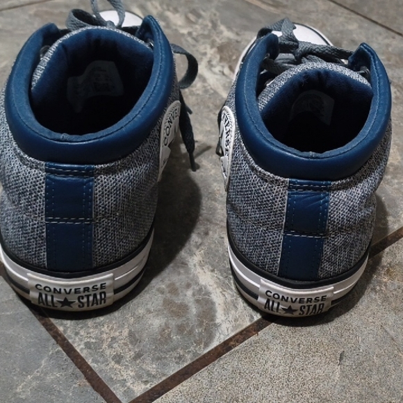 Converse Blue and White High-Top Sneakers - Picture 6 of 8